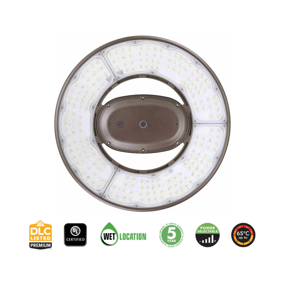 410W/328W/246W/164W Power Adjustable-5000K CCT-AC 120~277V-Max 72,000 Lm-UFO High Bay Light Platinum Line-02
