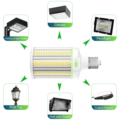 120W/100W/80W Power Adjustable-5000K/4000K/3000K CCT Adjustable-AC 100~277V-Max 18,000 Lm-Corn Light Titanium Line-01