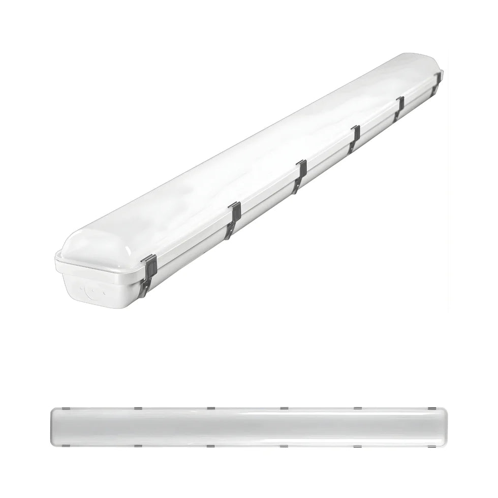 4Ft-50W/35W/25W Power Adjustable-5000K/40000K/3500K CCT Adjustable-AC 120~277V-135 Lm Per Watts-Vapor Tight Linear Platinum Line-P01