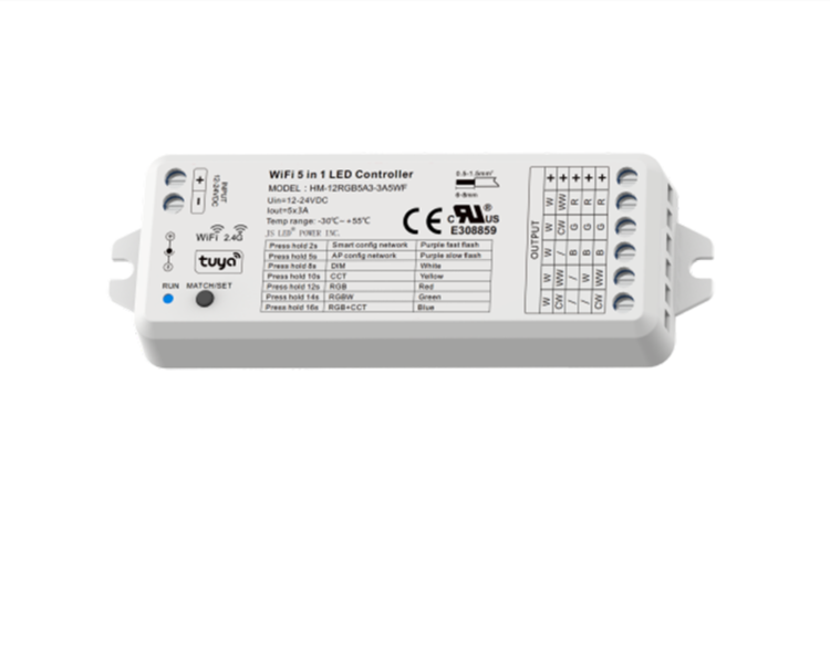 LED WIFI & RF 5 in1 RGB/RGBW/CCT Controller