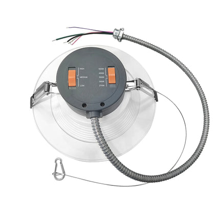 10"-38W/30W/22W Power Select-able-5000K/4000K/3500K/3000K/2700K CCT Adjustable-AC 120~277V-Max 3,040 Lm-Commercial Downlight Titanium Line-02 (6pcs Package)