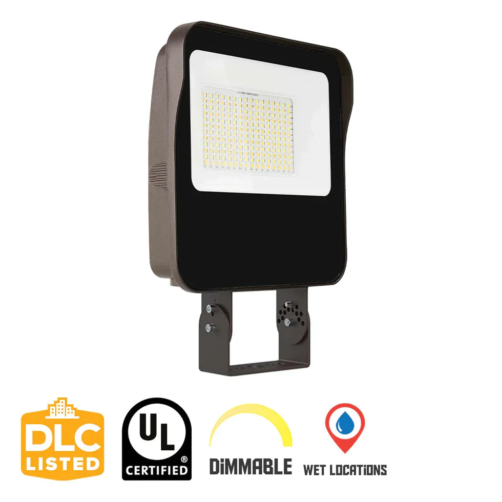 27W/20W/15W/11W Power Adjustable-5000K/4000K/3000K CCT Adjustable-AC 120~277V-York Mount-Max 3,800 Lm-Flood Light Platinum Line-01