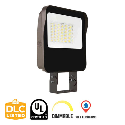 27W/20W/15W/11W Power Adjustable-5000K/4000K/3000K CCT Adjustable-AC 120~277V-York Mount-Max 3,800 Lm-Flood Light Platinum Line-01